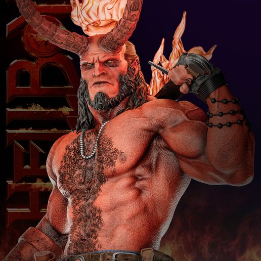 Hellboy - STL 3D model