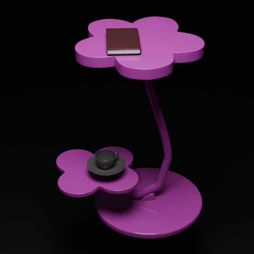 Flower table - 3D model önizlemesi