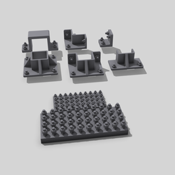IMG_6024.png Archivo STL Juego de soportes y pernos para columna N de diorama・Diseño imprimible en 3D para descargar