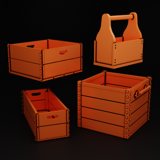 box_set_1.png Wooden Crates & Storage Boxes – 1/35 1/43 1/72 Scale STL