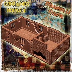 3.jpg 3D-Datei Ödland-Containerhaus 3・Modell zum Herunterladen und 3D-Drucken