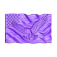 4719.stl Eagle Flag Waving Relief Wall Patriotic Panel STL