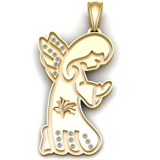 Luxury Angel Wing Diamond Pendant