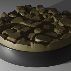 1.png 10x 25mm + 32mm bases with cobblestones (old not hollow)