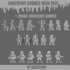 Portada-mega-pack.png Undercave Gnomes (TTRPG'S) Miniatures