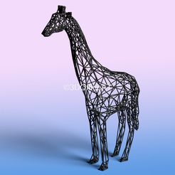 giraffe.jpg Giraffe Wire Frame Art - Resin Printing
