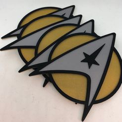 star trek coasters.jpg STL file Star Trek Coaster・Design to download and 3D print