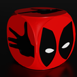 DeathpoolD6V3_2.png DeathPool D6 Dice Modelo para impressão