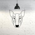 42.Bull Terrier.JPG Bull Terrier Dog Wall Sculpture 2D