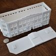 The Courtyard Parts.jpg STL file PREMIUM N-Scale Building #1・3D printer design to download