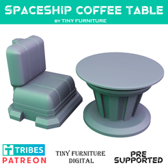 Coffe_Art.png STL file Spaceship coffee table・3D printer design to download