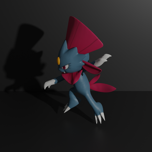 Weavile5.png Modèle d'impression 3D de Sneasel et Weavile