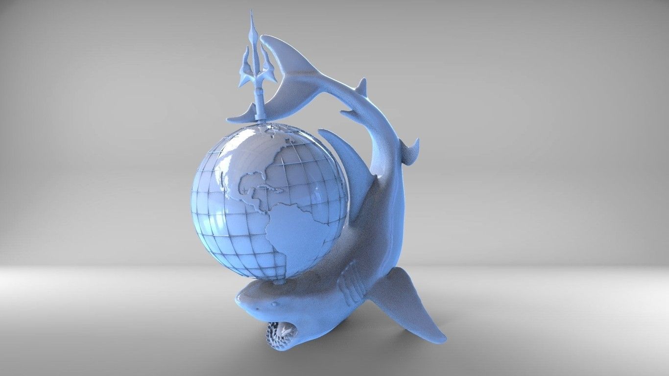 untitled.16.jpg Télécharger fichier OBJ globe des requins • Design pour imprimante 3D, walades