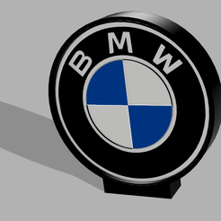 Lampe-lumineuse-BMW.png Free STL file BMW luminous lamp・Object to download and to 3D print