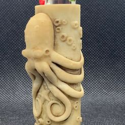 Bone Oblique.jpeg Archivo STL Funda para encendedor Octopus Bic・Design para impresora 3D para descargar, Grigridog
