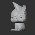 cat_music_02.png Unfazed music lover. Figurine.