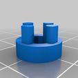 hub_for_16_tooth_gear_v8ish.jpg Mounting Hub for 3mm D-shaft motor and 16 tooth LEGO gear (Short Version)