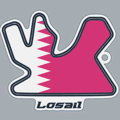 losail-tinker.png STL file Losail Circuit key ring. Formula 1・3D printer design to download