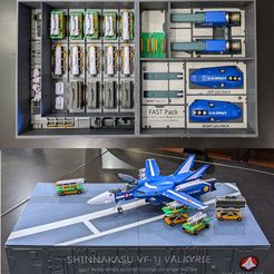 Above-and-outside-image.jpg Arcadia Macross 1/60 VF-1 Super Valkyrie / Veritech Parts Storage and Display Box