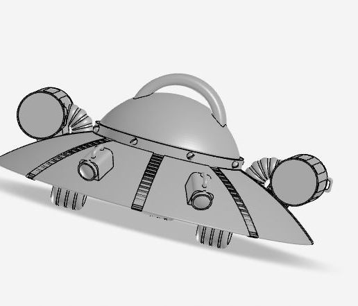Keychain-Ship-RickandMorty,-Keychain,-3DPrintable,-SciFi,-Miniature,-Collectible,-Custom,-Cartoon,-F.jpg Rick & Morty Ship Keychain