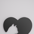 gatoCorazon.png Feline Love: Cat Silhouette in a Heart Picture
