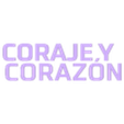 CORAJE Y CORAZON v2.stl Courage and Courage Key Chain