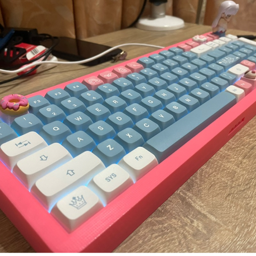 RK100 Frame Royal Kludge Round Corner Mechanical Keyboard 3D model