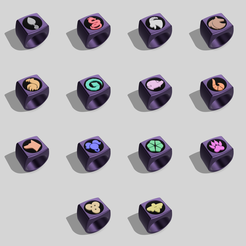 1.png Fichier STL Anneaux miraculeux Monarch (paquet de 14 anneaux)・Plan imprimable en 3D à télécharger