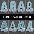 Fonts-Value-Pack.jpg Letter coat hangers - Value Pack