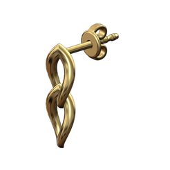 Double-Leaf-link-bent-Stud-earring-00.jpg STL file Double open twisted leaf stud earring 3D print model・3D printable model to download