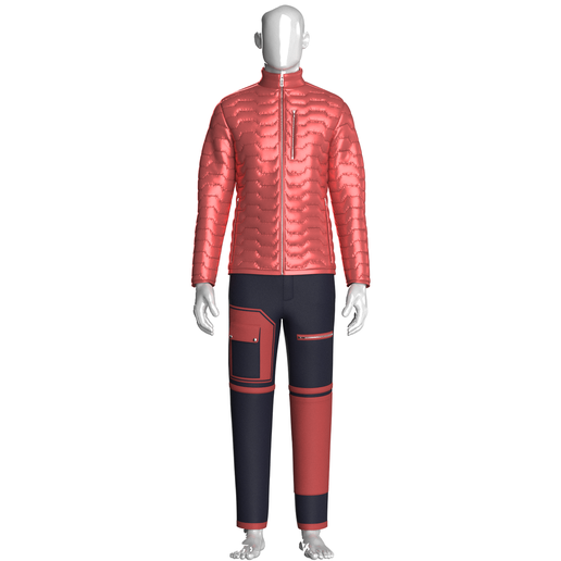 Men Puffer Jacket With Cargo Pant-Outfit | Marvelous / Clo3d / obj / fbx