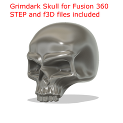 Grimdark-Skull-for-Fusion.png Free STL file Grimdark Skull for use in Fusion 360・3D printer design to download