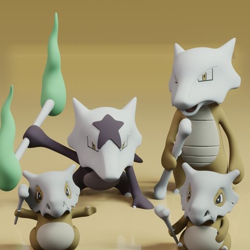 Cubone Evolution Pack 3D model