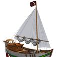 06.jpg Traditional Mediterranean Lateen Sail Coaster Cargo Boat 3D Printable Model