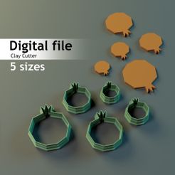 photoshop.jpg STL file POMEGRANATE CLAY CUTTER・3D printer model to download