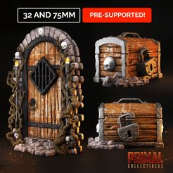 720X720-door-my-mini01.jpg Archivo 3D Cofre del Tesoro y Puerta (Dungeons and Dragons | Hero Quest)・Plan de impresión en 3D para descargar