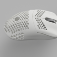 ZS-F1-Holes-White-3.png ZS-F1 3D Printed Ultra light Small for Logitech G305 based on Finalmouse Small Shape