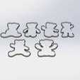 Teddy-Bear.jpg 6 different shapes VALENTINE'S DAY Sweet Teddy Bear Cookie Cutter - 3 Sizes for All Your Baking Needs