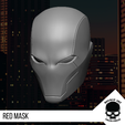 3.png Tête de masque rouge pour figurines de 6 pouces