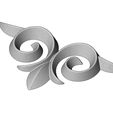 onlay10-07.JPG Floral decoration element relief 3D print model