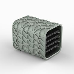 0-Search-Image-2.5in-4D.jpg 3D file Aero Space Hard Drive Enclosure - SSD - 4 Drive・Template to download and 3D print