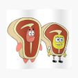 bobypatricio.jpg OBJ file Meat patric and spongebob/patricio y bob esponja carne・3D printer model to download