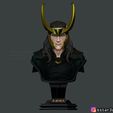 07.jpg LOKI Bust With Helmet - Tom Hiddleston - - Marvel - Avenger 3D print model