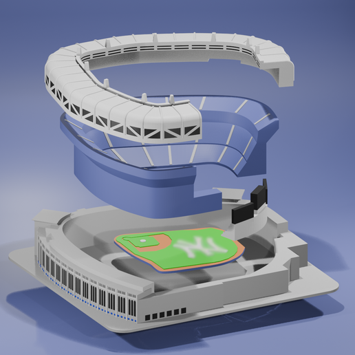 🏟️ Yankee Stadium・ 3D File for 3D printing・Cults