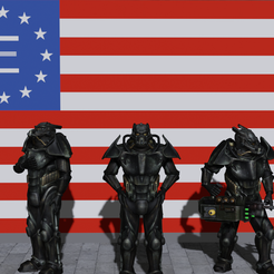 01.png Fallout 3 and New vegas art style XO2 Enclave Power armor printable and riged