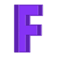 F.stl Alphabet, alphabet, alphabet, alphabet, hollow letters, Candy