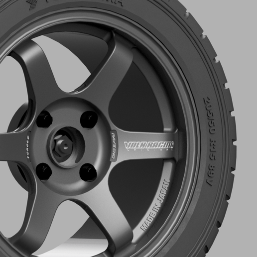 1/24 15x7 F5 Rays TE37 Sonic Club Racer 4x100