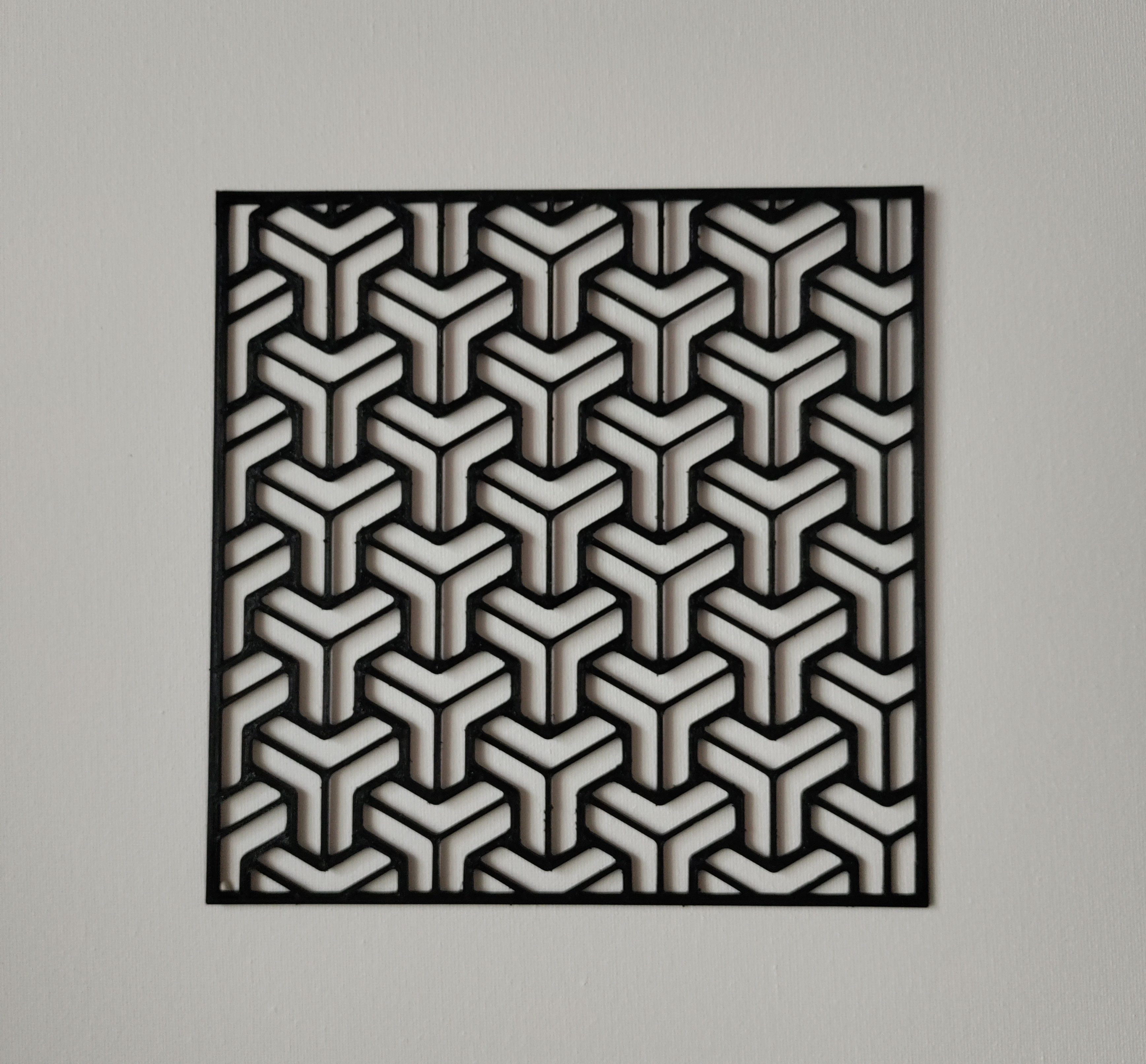 STL file illusion geometric 2d art・3D printer model to download・Cults