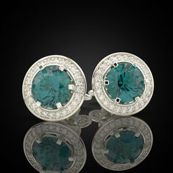 Earrings-4-Gem-6.5-mm-1.jpg Archivo STL Pendientes 4 Gema 6,5 mm・Objeto imprimible en 3D para descargar