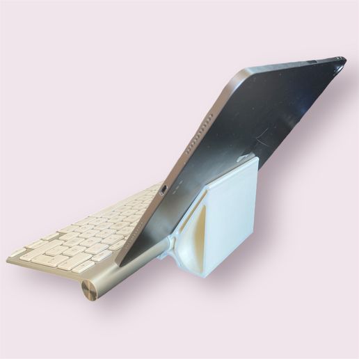 Photoroom_20250709_075058.jpeg Support pour iPad & Apple Keyboard Magic Keyboard Stand - Élégant, fonctionnel, Design imprimable en 3D Fichier STL